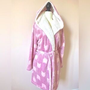 Pink Robe fleece Pink Large